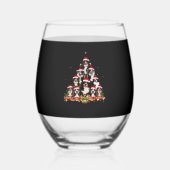 Bernese Mountain Christmas Tree Dog Santa Xmas Spa Weinglas Ohne Stiel (Vorderseite)