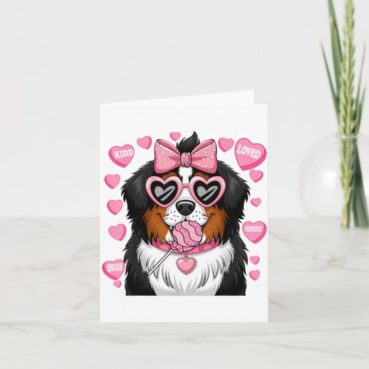 Bernese Mountain Coquette Dog Pet Lover Owner Karte (Vorderseite)