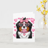 Bernese Mountain Coquette Dog Pet Lover Owner Karte (Gelbe Blume)