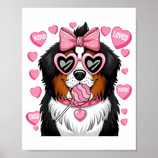 Bernese Mountain Coquette Dog Pet Lover Owner  Poster (Vorne)
