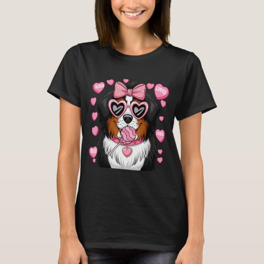 Bernese Mountain Coquette Dog Pet Lover Owner T-Shirt (Vorderseite)