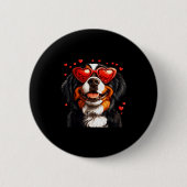 Bernese Mountain Cute Berner Dog Lover Valentines  Button (Vorderseite)
