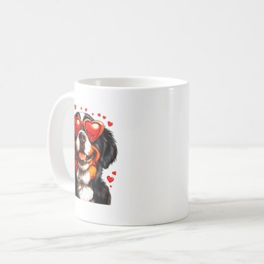 Bernese Mountain Cute Berner Dog Lover Valentines  Kaffeetasse (Vorderseite Links)