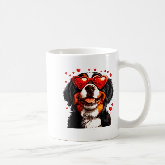 Bernese Mountain Cute Berner Dog Lover Valentines Kaffeetasse (Rechts)