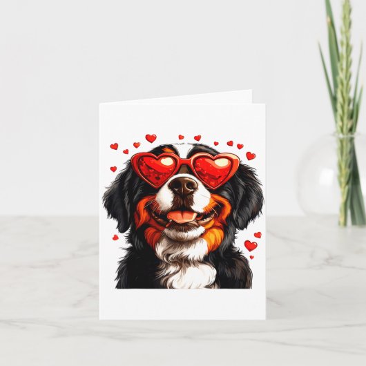 Bernese Mountain Cute Berner Dog Lover Valentines  Karte (Vorderseite)