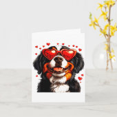 Bernese Mountain Cute Berner Dog Lover Valentines Karte (Gelbe Blume)