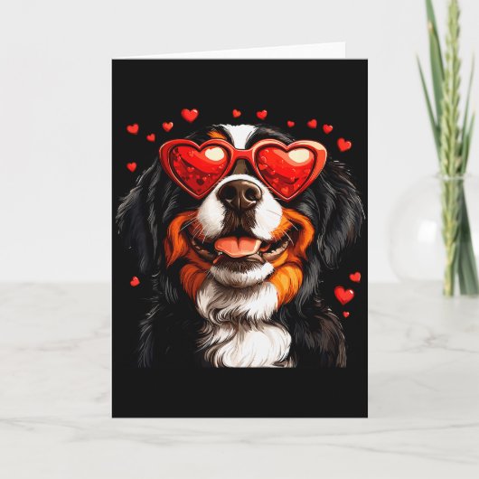Bernese Mountain Cute Berner Dog Lover Valentines  Karte (Vorderseite)