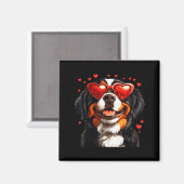 Bernese Mountain Cute Berner Dog Lover Valentines Magnet (Vorderseite/Rückseite)