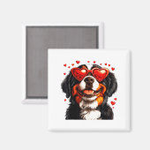 Bernese Mountain Cute Berner Dog Lover Valentines  Magnet (Vorderseite/Rückseite)