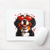Bernese Mountain Cute Berner Dog Lover Valentines Mousepad (Mit Mouse)