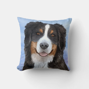 Bernese Mountain Dog 125 Aquarell Kissen