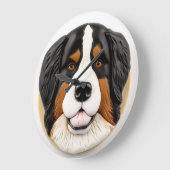 Bernese Mountain Dog 3D Inspiriert Große Wanduhr (Winkel)
