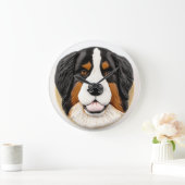 Bernese Mountain Dog 3D Inspiriert Große Wanduhr (Zuhause)