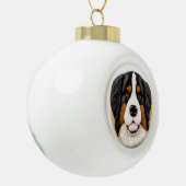 Bernese Mountain Dog 3D Inspiriert Keramik Kugel-Ornament (Links)