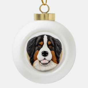 Bernese Mountain Dog 3D Inspiriert Keramik Kugel-Ornament