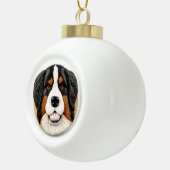 Bernese Mountain Dog 3D Inspiriert Keramik Kugel-Ornament (Rechts)