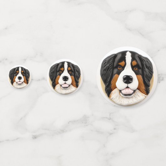 Bernese Mountain Dog 3D Inspiriert Konfetti (Rückseiten)