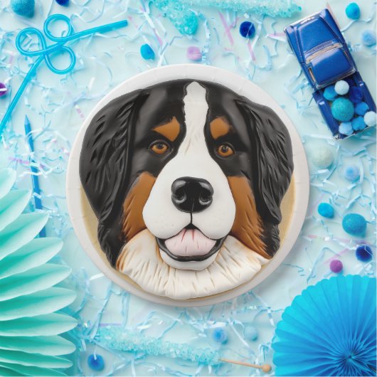 Bernese Mountain Dog 3D Inspiriert Pappteller (Party)