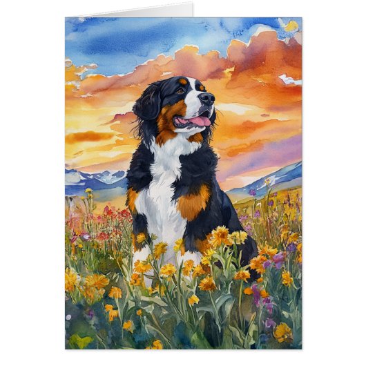 Bernese Mountain Dog - 5" x 7" Art Card (Vorne)