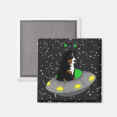 Bernese Mountain Dog Alien Magnet (Vorderseite/Rückseite)