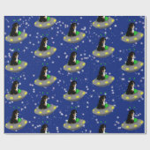 Bernese Mountain Dog Alien UFO Geschenkpapier (Flach)