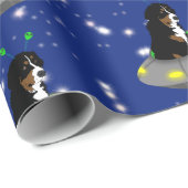 Bernese Mountain Dog Alien UFO Geschenkpapier (Rolleneckpunkt)
