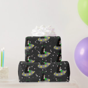 Bernese Mountain Dog Alien UFO Geschenkpapier