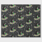 Bernese Mountain Dog Alien UFO Geschenkpapier (Flach)
