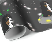 Bernese Mountain Dog Alien UFO Geschenkpapier (Rolleneckpunkt)