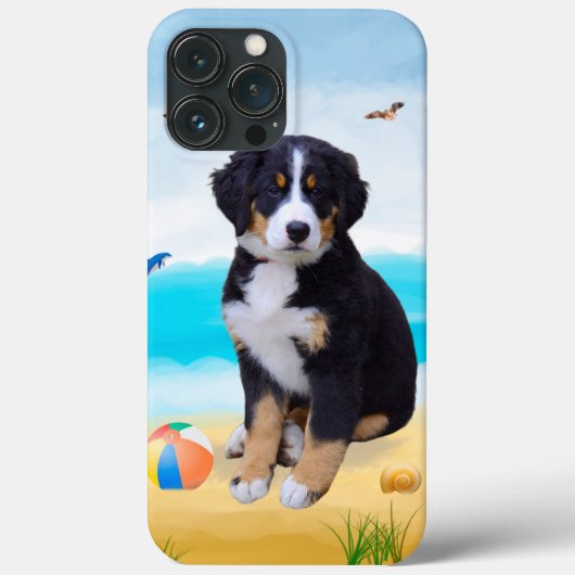 Bernese Mountain Dog am Strand Case-Mate iPhone Hülle (Rückseite)