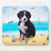 Bernese Mountain Dog am Strand Mousepad (Vorne)