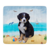 Bernese Mountain Dog am Strand Schneidebrett (Vorderseite)
