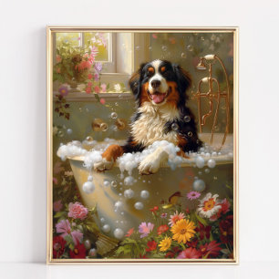 Bernese Mountain Dog Art, Bäder Kunst Poster