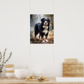 Bernese Mountain Dog Art Print Poster (Küche)