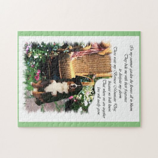 Bernese Mountain Dog Art Puzzle (Horizontal)