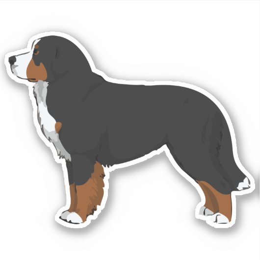 Bernese Mountain Dog Aufkleber (Vorderseite)