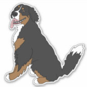 Bernese Mountain Dog Aufkleber (Vorderseite)