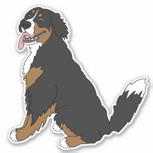 Bernese Mountain Dog Aufkleber (Vorderseite)