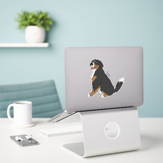 Bernese Mountain Dog Aufkleber (Laptop auf Schreibtisch)