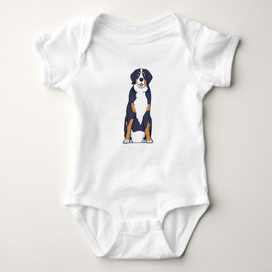 Bernese Mountain Dog Baby Strampler (Vorderseite)