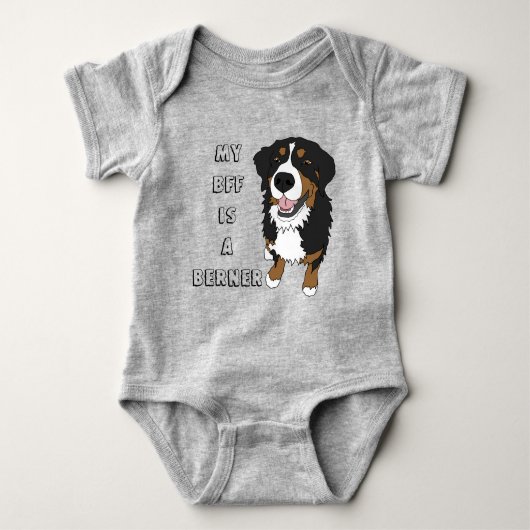 Bernese Mountain Dog  Baby Strampler (Vorderseite)