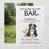 Bernese Mountain Dog Bar Menükarte (Vorne/Hinten)
