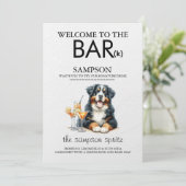 Bernese Mountain Dog Bar Menükarte (Stehend Vorderseite)