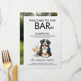 Bernese Mountain Dog Bar Menükarte