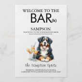 Bernese Mountain Dog Bar Menükarte (Vorderseite)