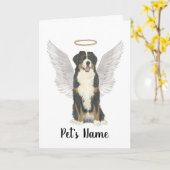 Bernese Mountain Dog Beileid Memorial Karte (Gelbe Blume)