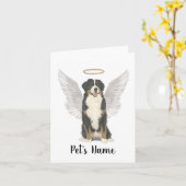 Bernese Mountain Dog Beileid Memorial Karte (Gelbe Blume)