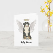 Bernese Mountain Dog Beileid Memorial Karte (Gelbe Blume)