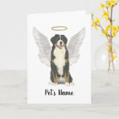 Bernese Mountain Dog Beileid Memorial Karte (Gelbe Blume)