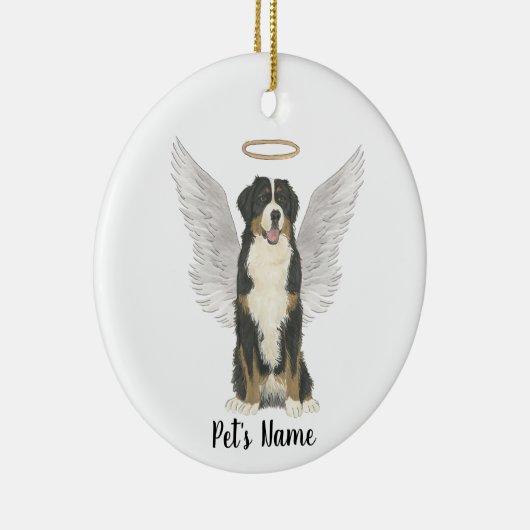 Bernese Mountain Dog Beileid Memorial Keramik Ornament (Rechts)
